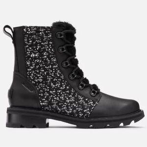NWT SOREL lennox lace up waterproof combat Moto boots size 6